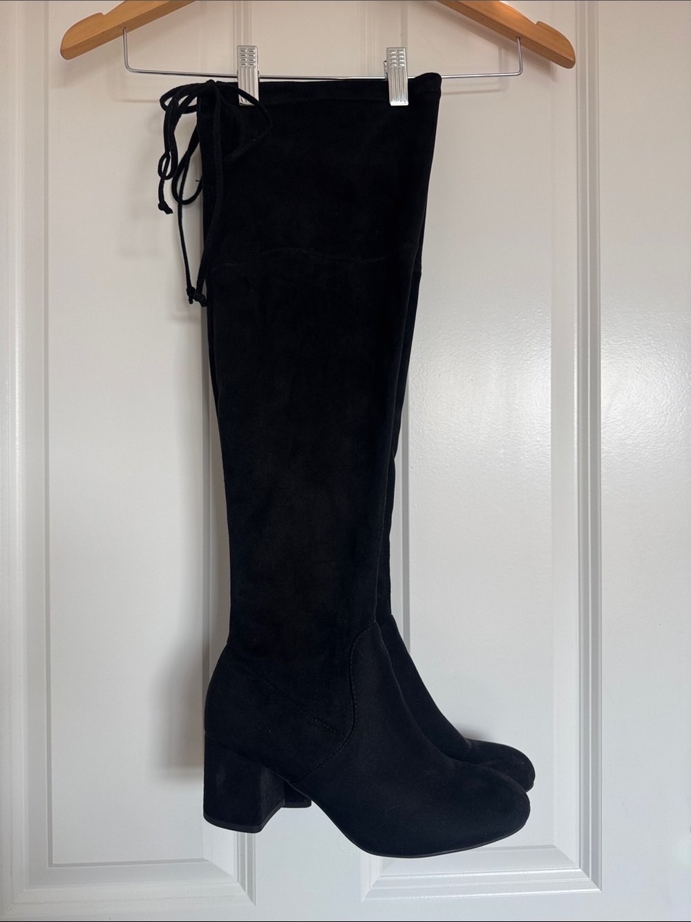 LIKE NEW! Kelly & Katie Black Over-the-Knee Suede Block Heel Boots